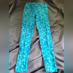 LulaRoe Blue floral print leggings - OS